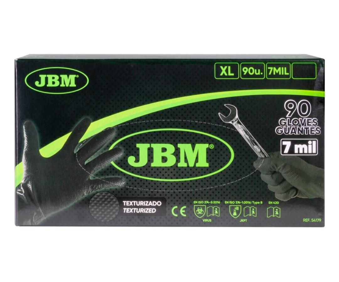 Boite de 100 Gants nitrile Noir texturé Grip Diamante Ultra résistant JBM 54178 – Image 4